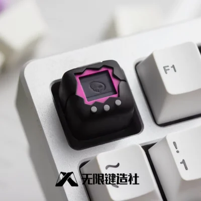 Black Electro Pet Artisan Keycap