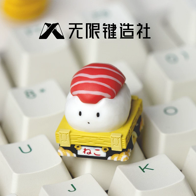 Maguro Sushi Cat Artisan Keycap