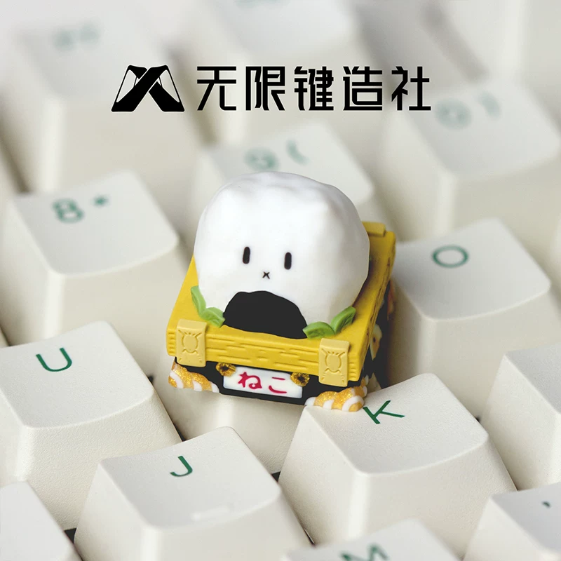Onigiri Sushi Cat Artisan Keycap